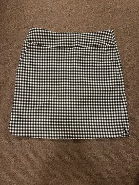 Black & White Gingham Pull-On Skort
